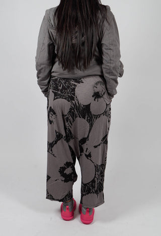 Jersey Balloon Trousers in Black Print - 3640108