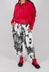 Jersey Balloon Trousers in Black Off White Print - 3640108