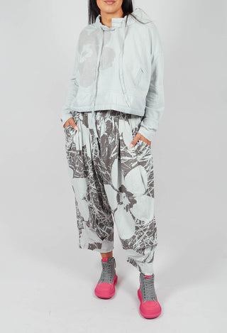 Jersey Balloon Trousers in Dark Grey Print - 3640108