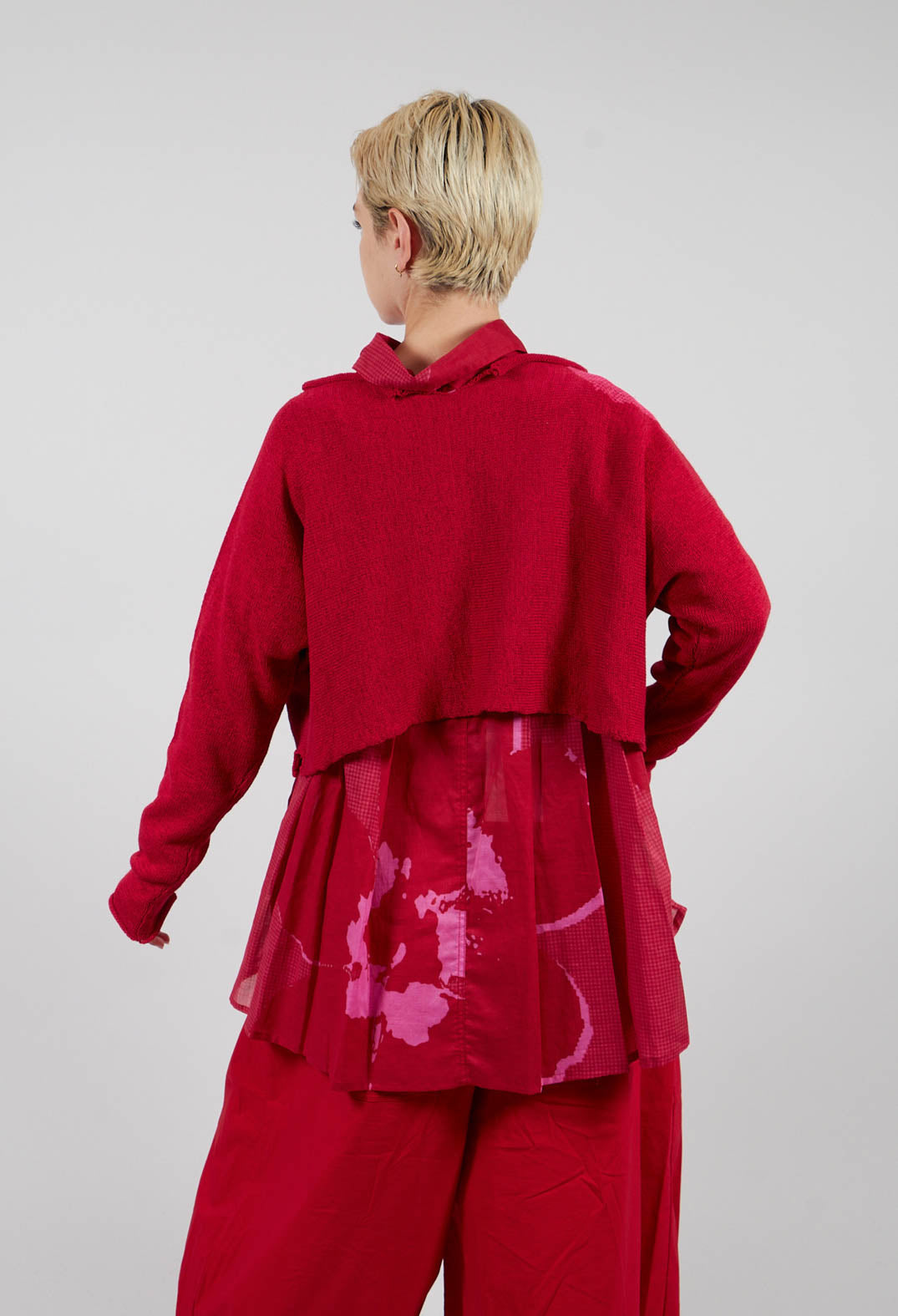 Cropped Jumper in Rose with Lotusflock - 3720705