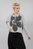 Short Motif Cardigan in Light Grey with Dark Greyflock - 3727106