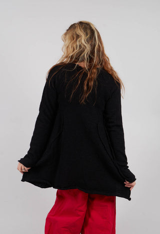 Jumper with Fabric Embellishment in Black - 3890705