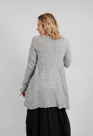 Jumper with Fabric Embellishment in Light Grey - 3890705