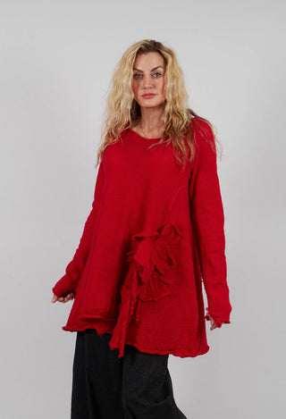 Jumper with Fabric Embellishment in Rose - 3890705