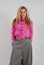 Cropped Cardigan with Fabric Embellishment in Lily - 3897108