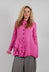 High Neck Cardigan with Fabric Embellishment in Lily - 3897109