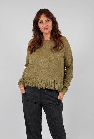 Sparkly Sweater in Moss Green