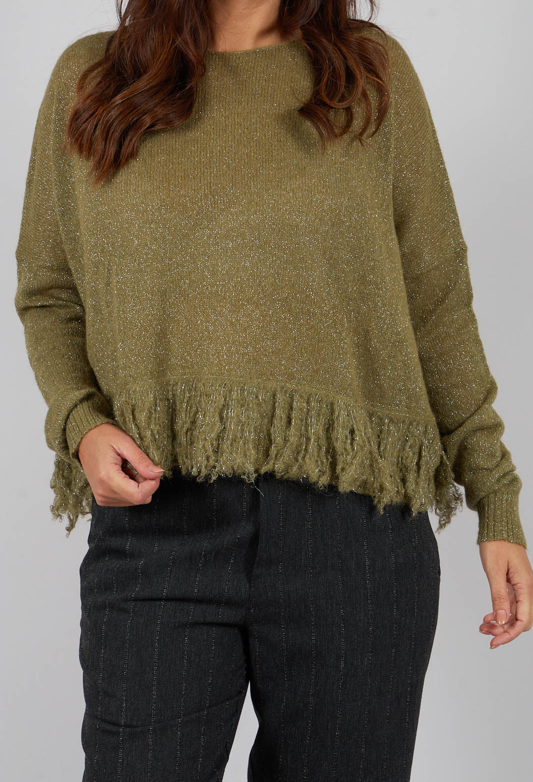 Sparkly Sweater in Moss Green