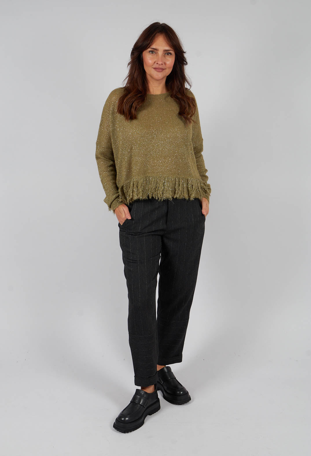 Sparkly Sweater in Moss Green