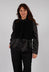 Cropped Sleeveless Cardigan in Black