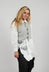 Cropped Sleeveless Cardigan in Light Grey