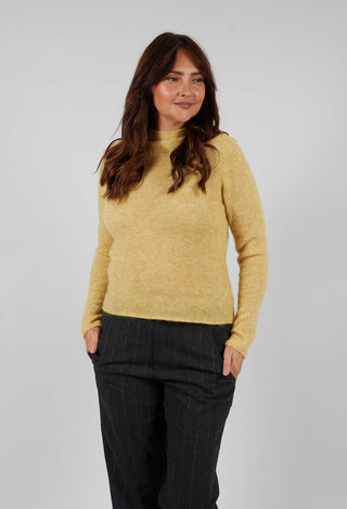 High Neck Sweater in Golden Yellow