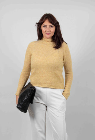 High Neck Sweater in Golden Yellow