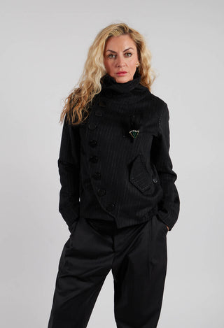 Pinstripe Jacket in Origianl Black