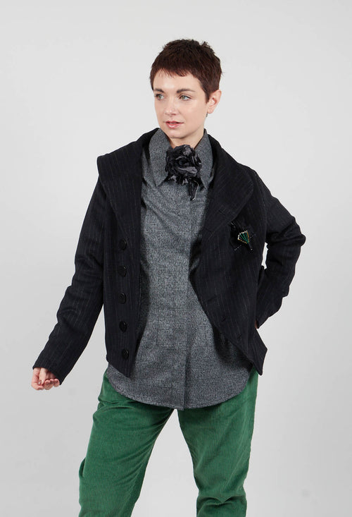 Pinstripe Jacket in Origianl Black