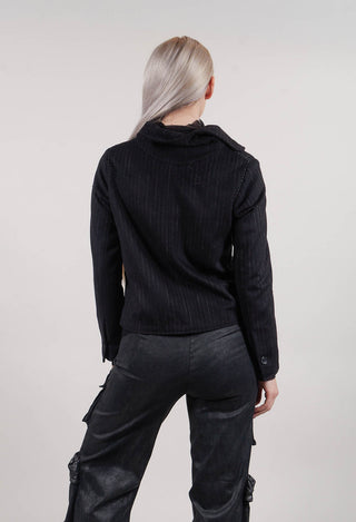 Pinstripe Jacket in Original Black