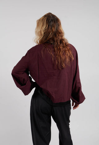 Pleated Front Shirt in Original Purple
