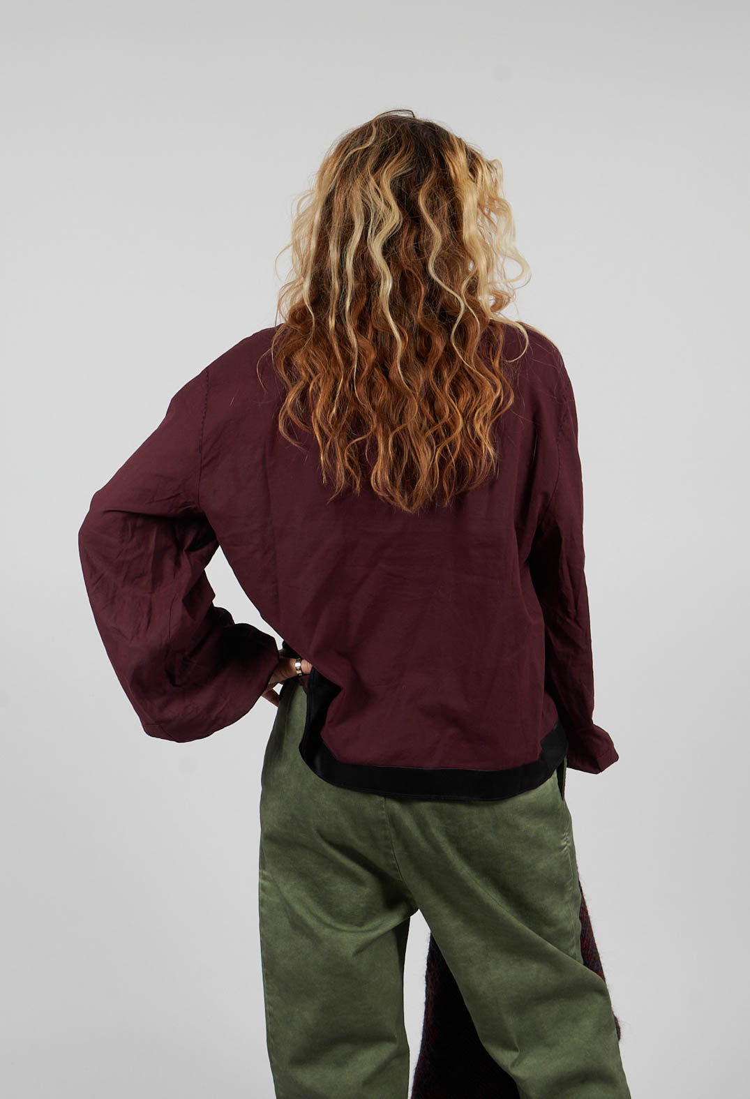 Pleated Front Shirt in Original Purple