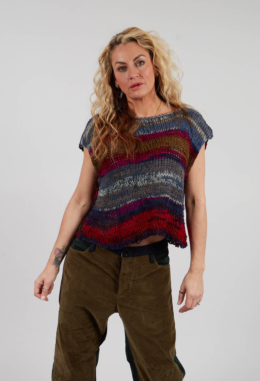 Sleeveless Knit in Original Multicolour