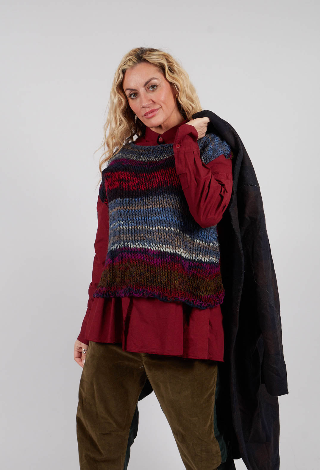 Sleeveless Knit in Original Multicolour