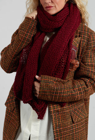 Knitted Scarf in Bordo