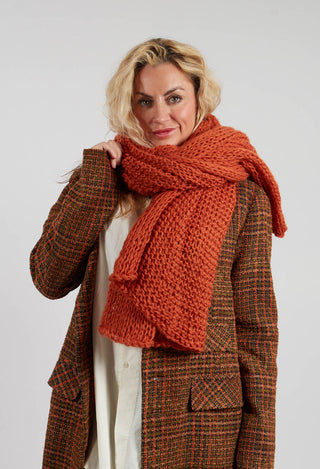 Knitted Scarf in Orange