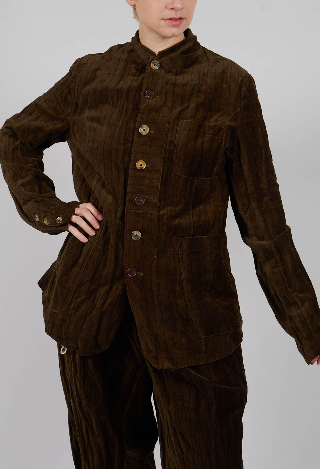 Ieme Velvet Jacket in Striped Velvet