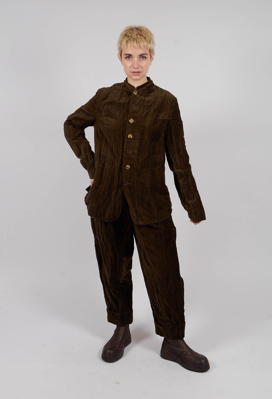 Ieme Velvet Jacket in Striped Velvet