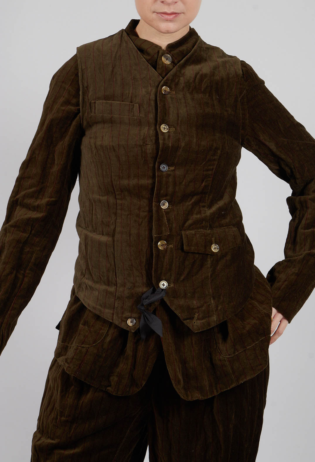 Favorite Waistcoat in Striped Velvet