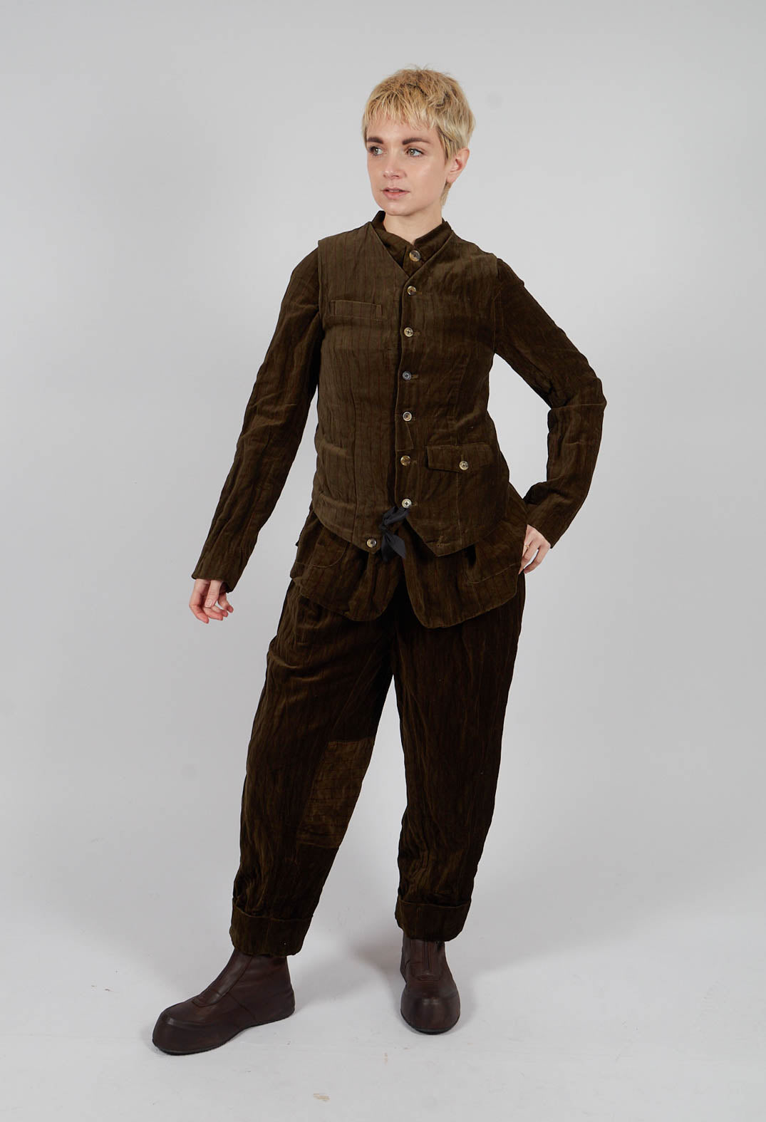 Favorite Waistcoat in Striped Velvet