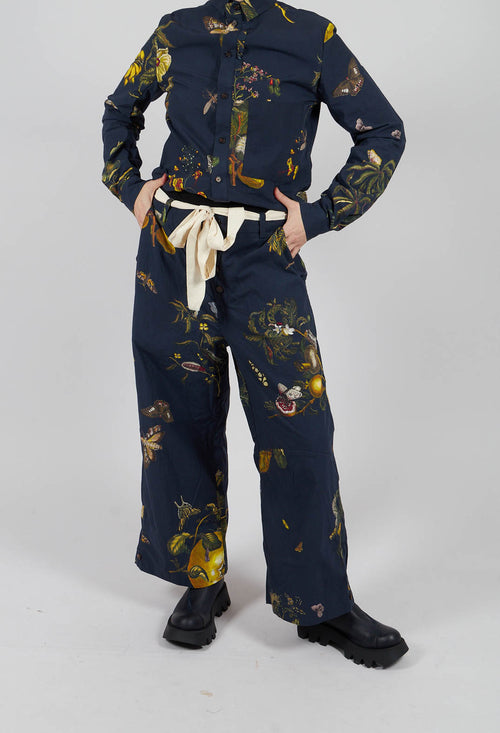 Winter Trousers in Natural Bleu