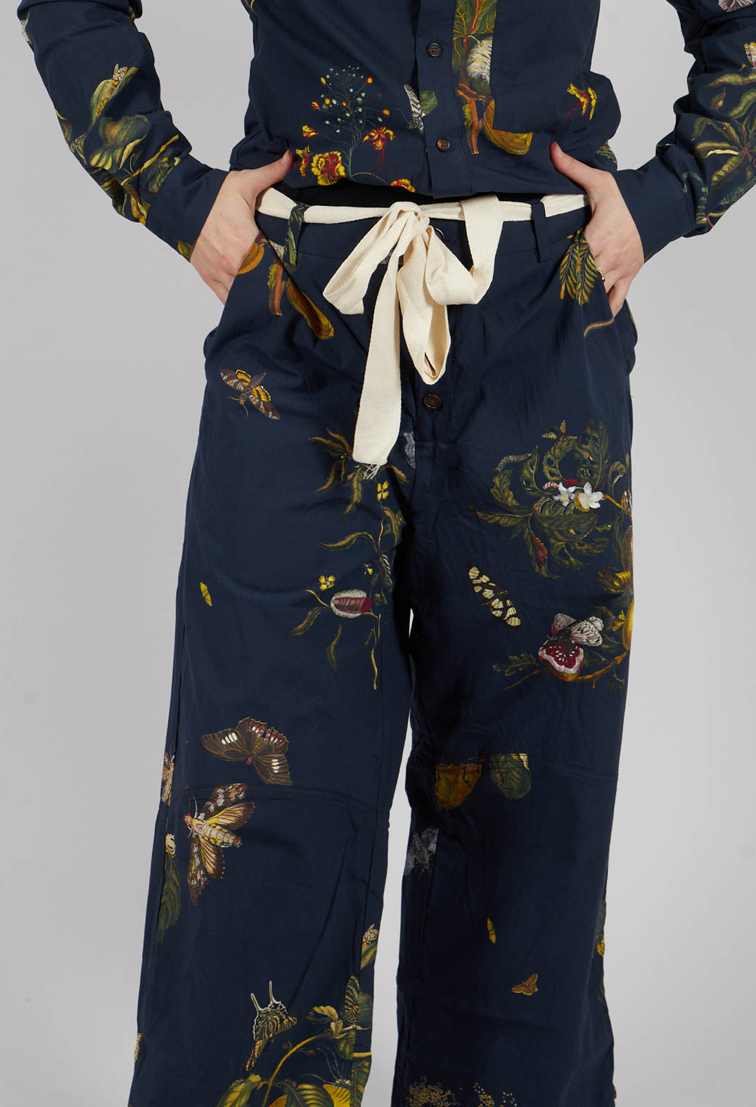 Winter Trousers in Natural Bleu