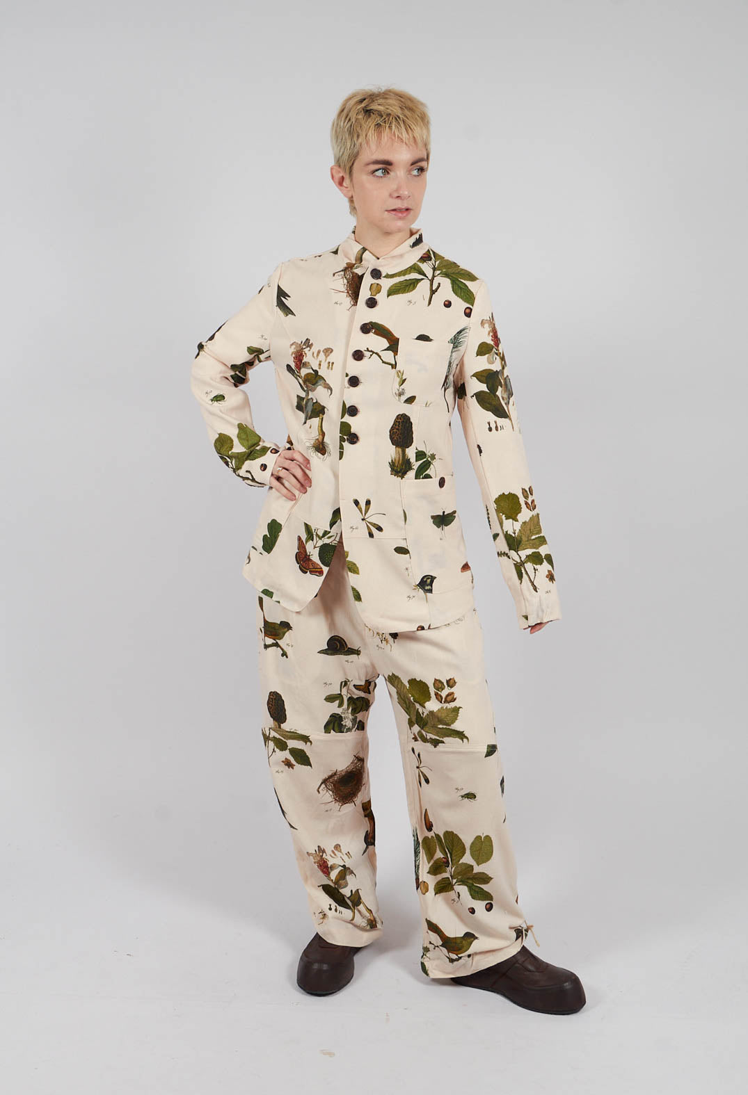 Pleat Front Trousers in Autome Vert