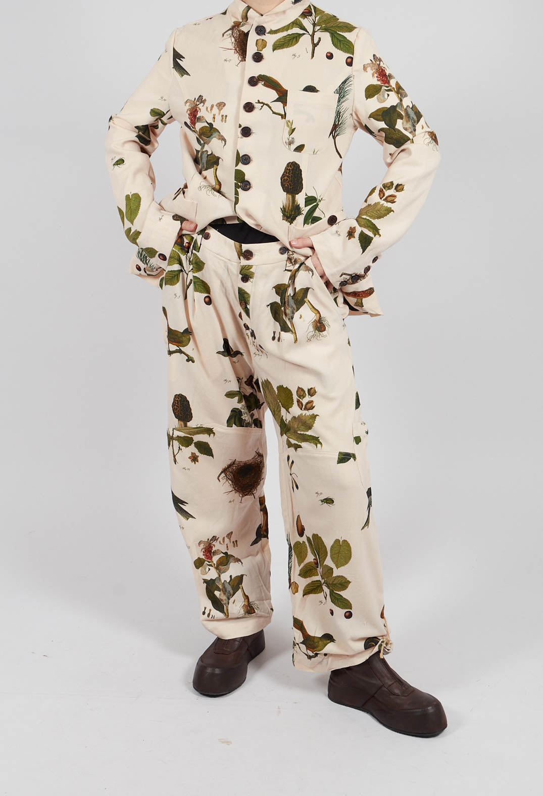 Pleat Front Trousers in Autome Vert