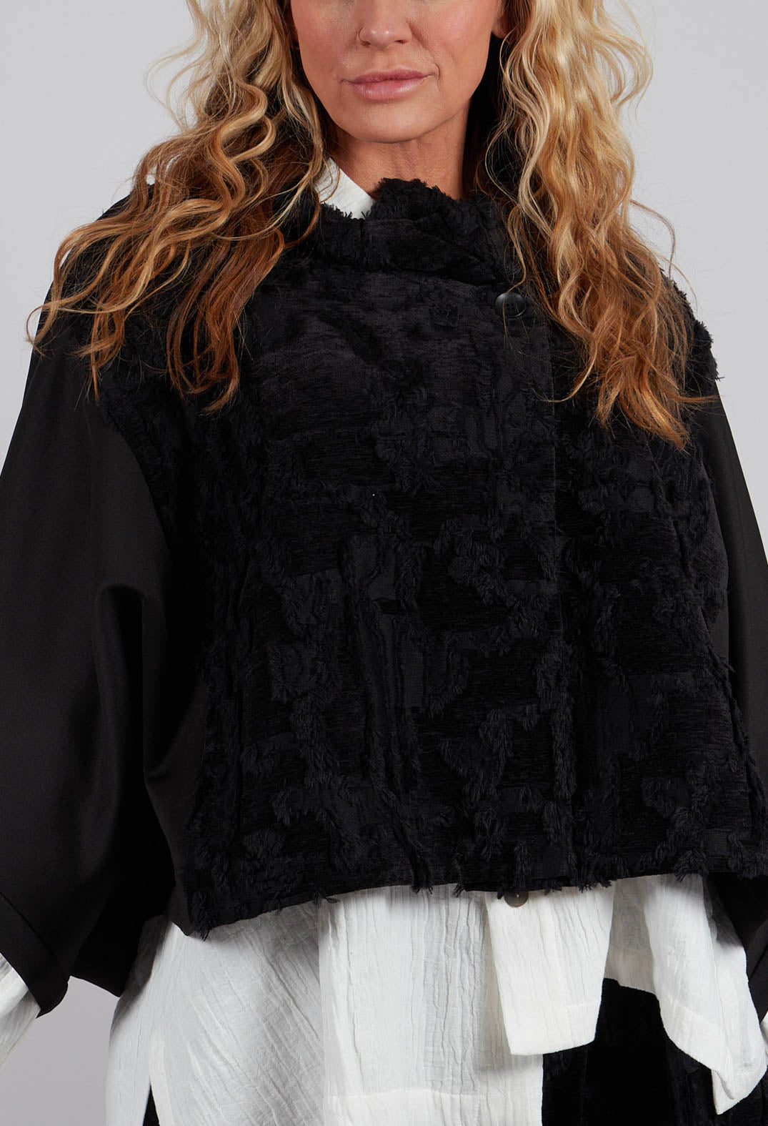 Sleeved Cape in Black