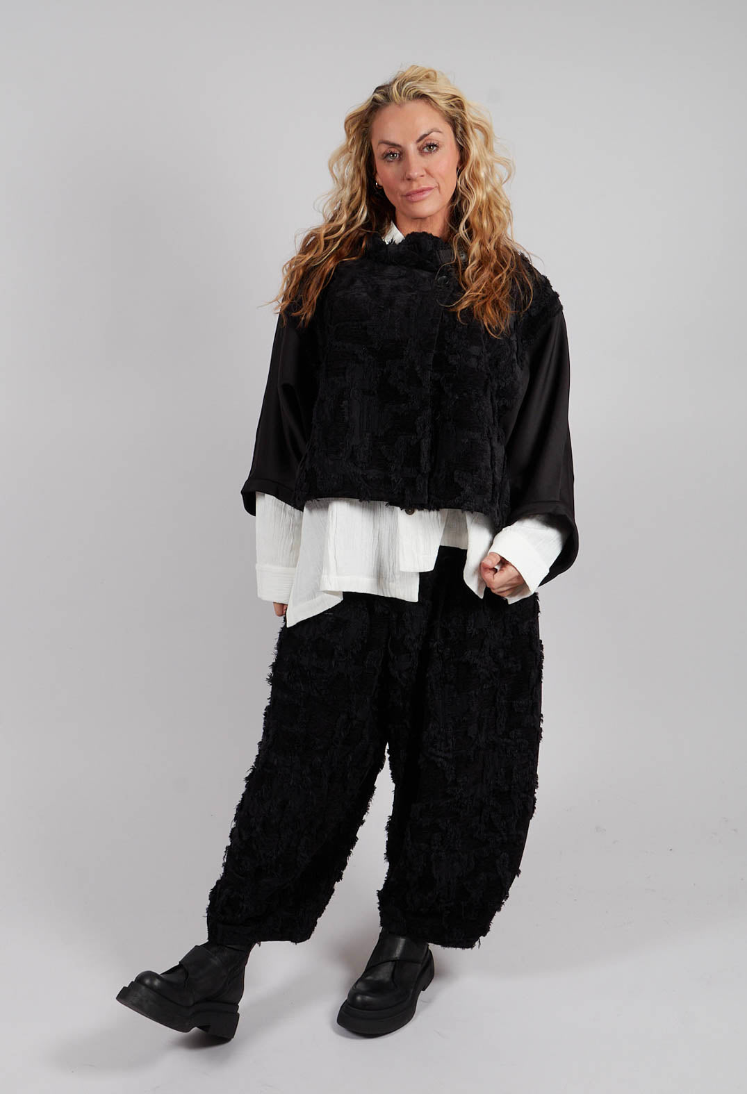 Sleeved Cape in Black