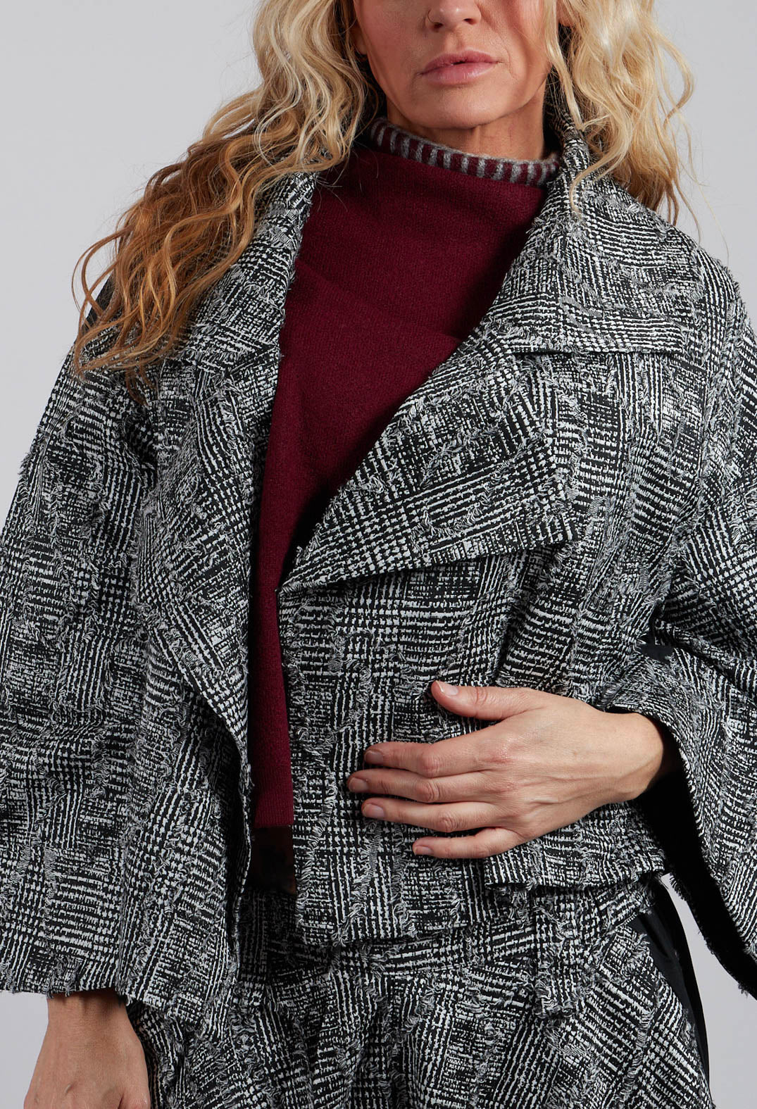 Open Front Jacket in Black