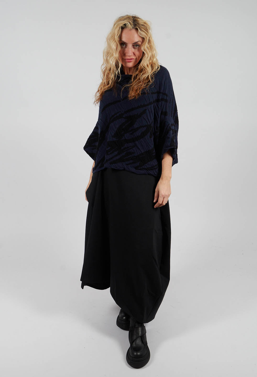 Drop Shoulder Jumper in Blue