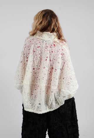 Stand Up Collar Jacket in White