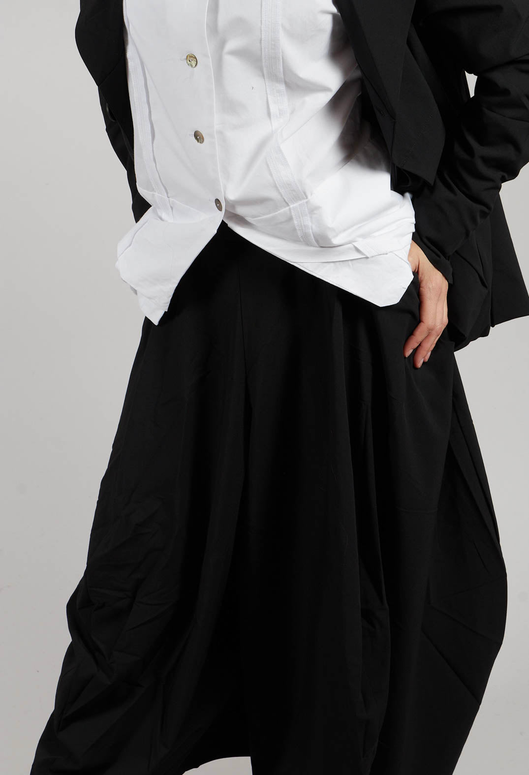 Extra Wide Leg Trouser in Black