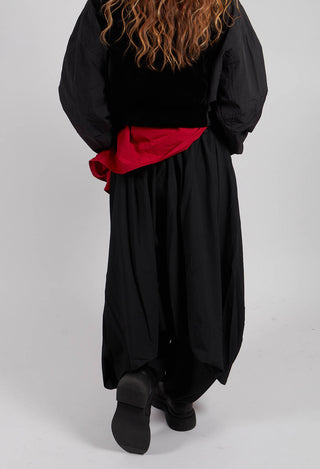 Button Waist Trouser in Black