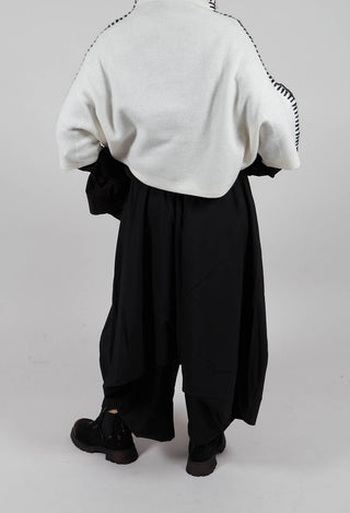 Button Waist Trouser in Black