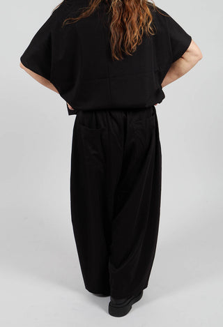 Patterned Front Trouser in Black