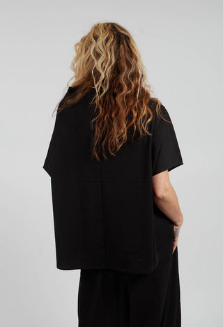 Patterned Front Top in Black