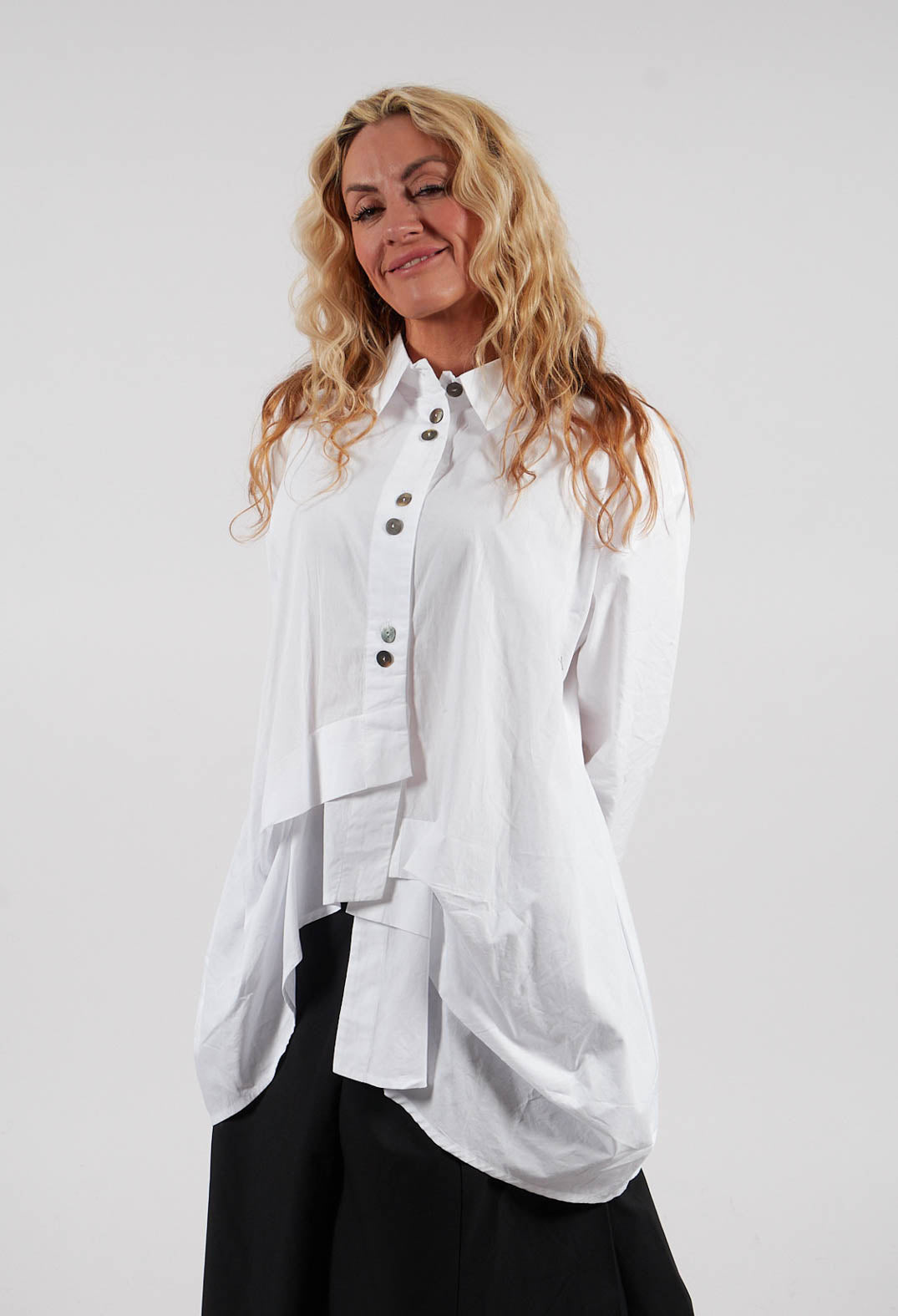 Asymmetric Shirt in White