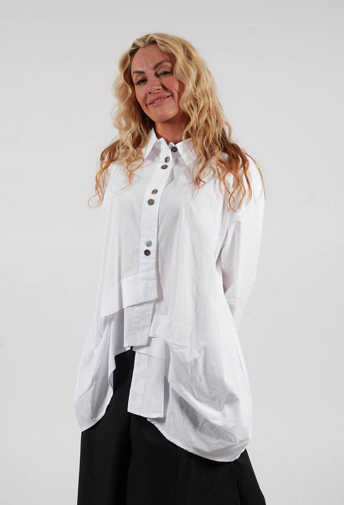 Asymmetric Shirt in White