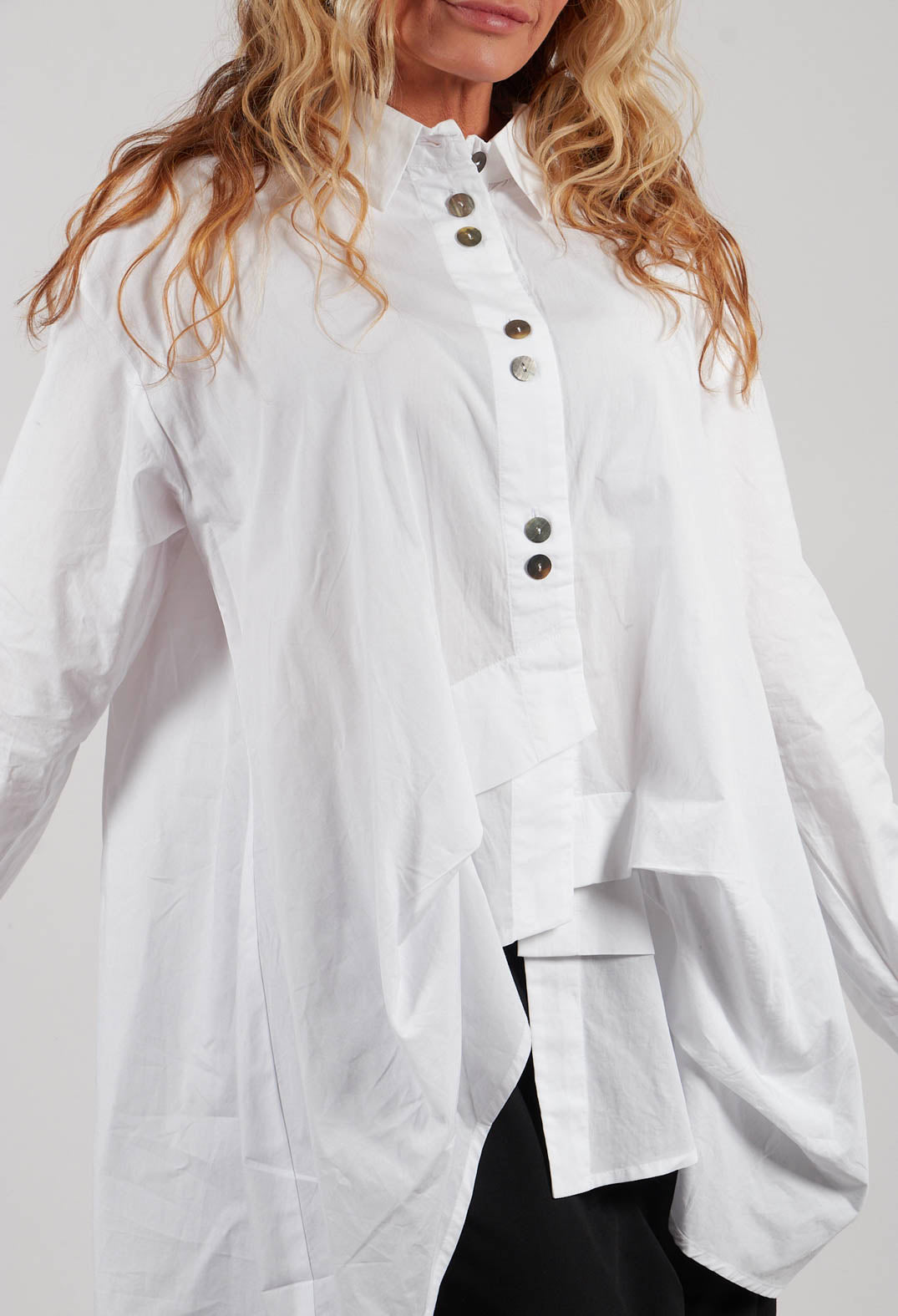 Asymmetric Shirt in White