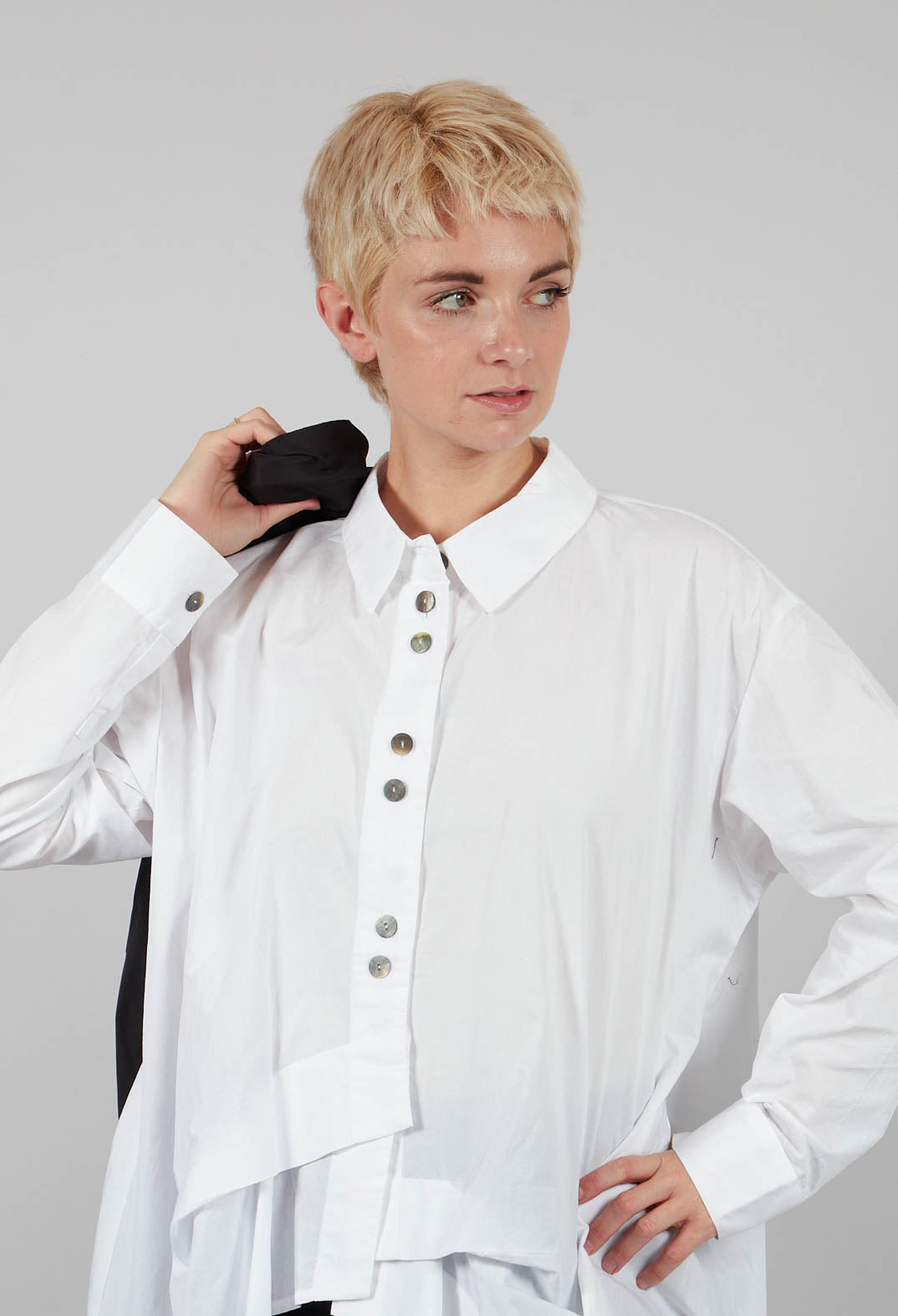 Asymmetric Shirt in White