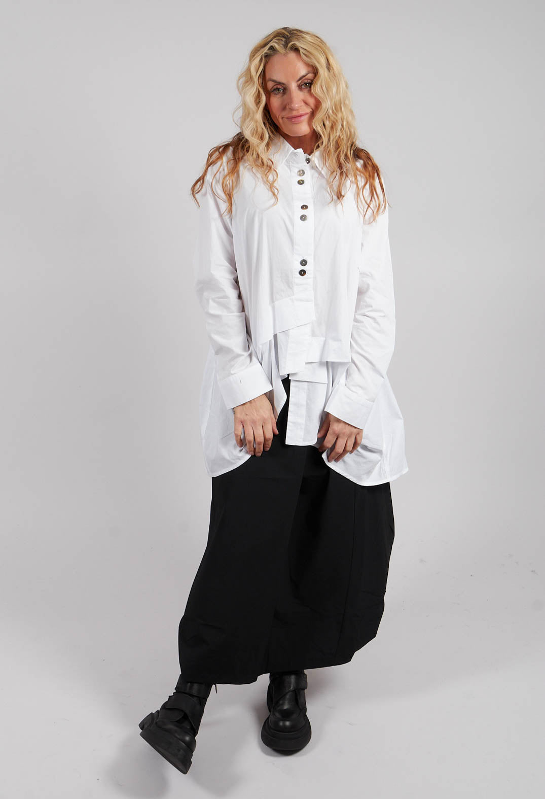 Asymmetric Shirt in White