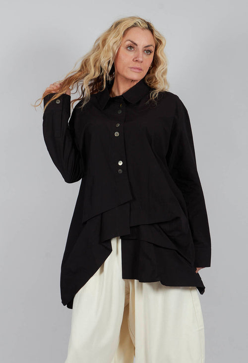 Asymmetric Shirt in Black
